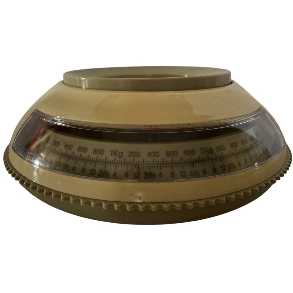 Vintage Retro Kitchen Food Scale 5 lb 2 kg Analog Countertop Harvest Gold - Picture 3 of 8